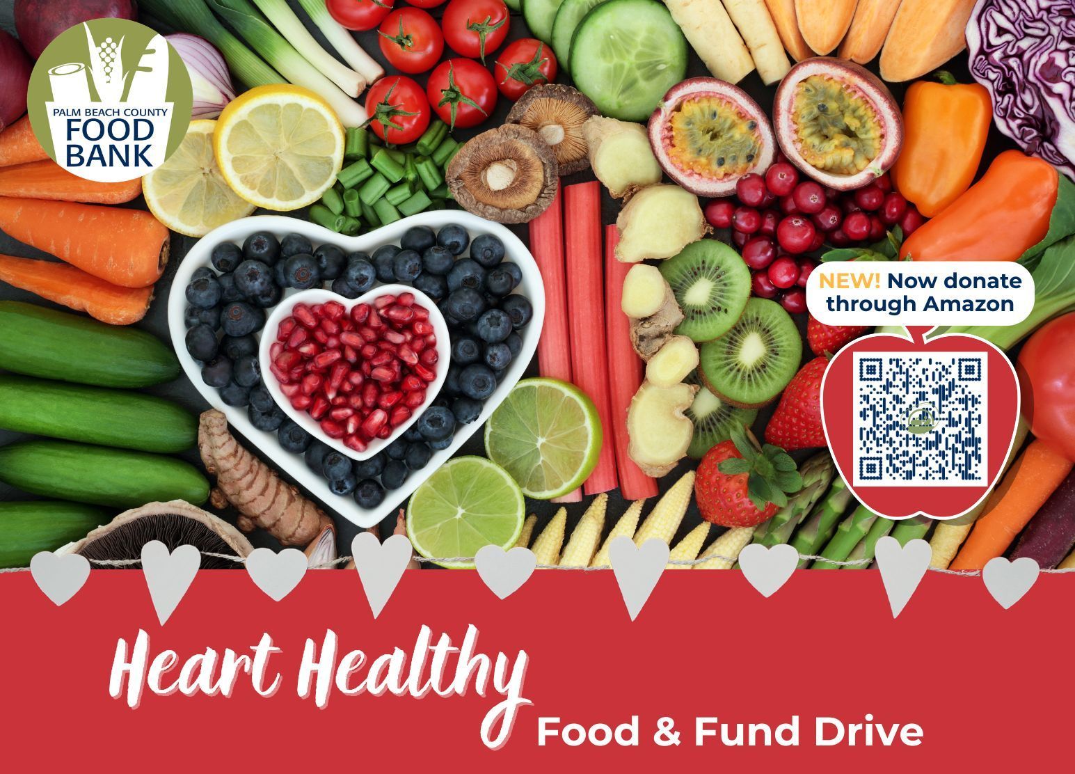 heart healthy food drive flyer