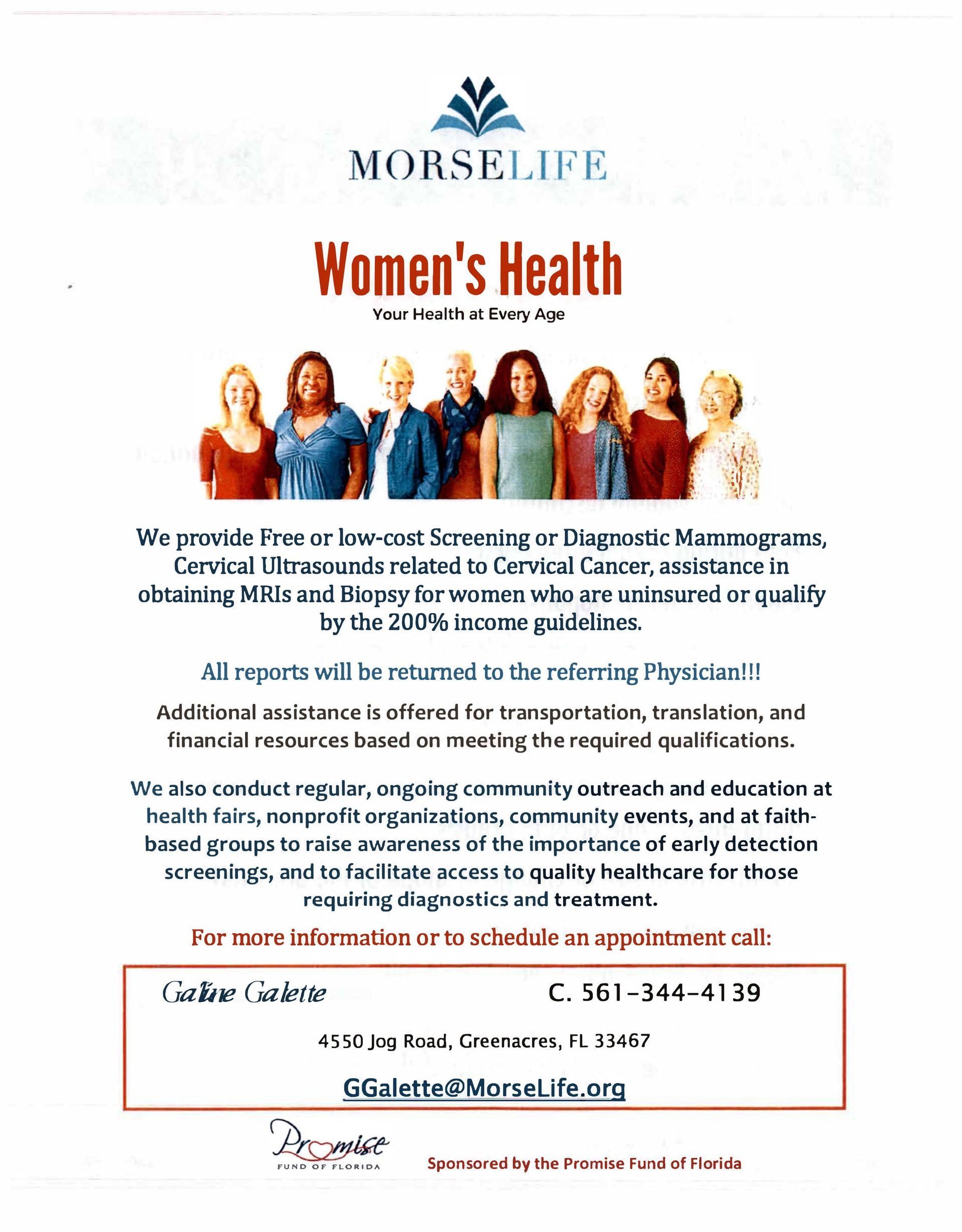 Women's Health Morse Life Flyer