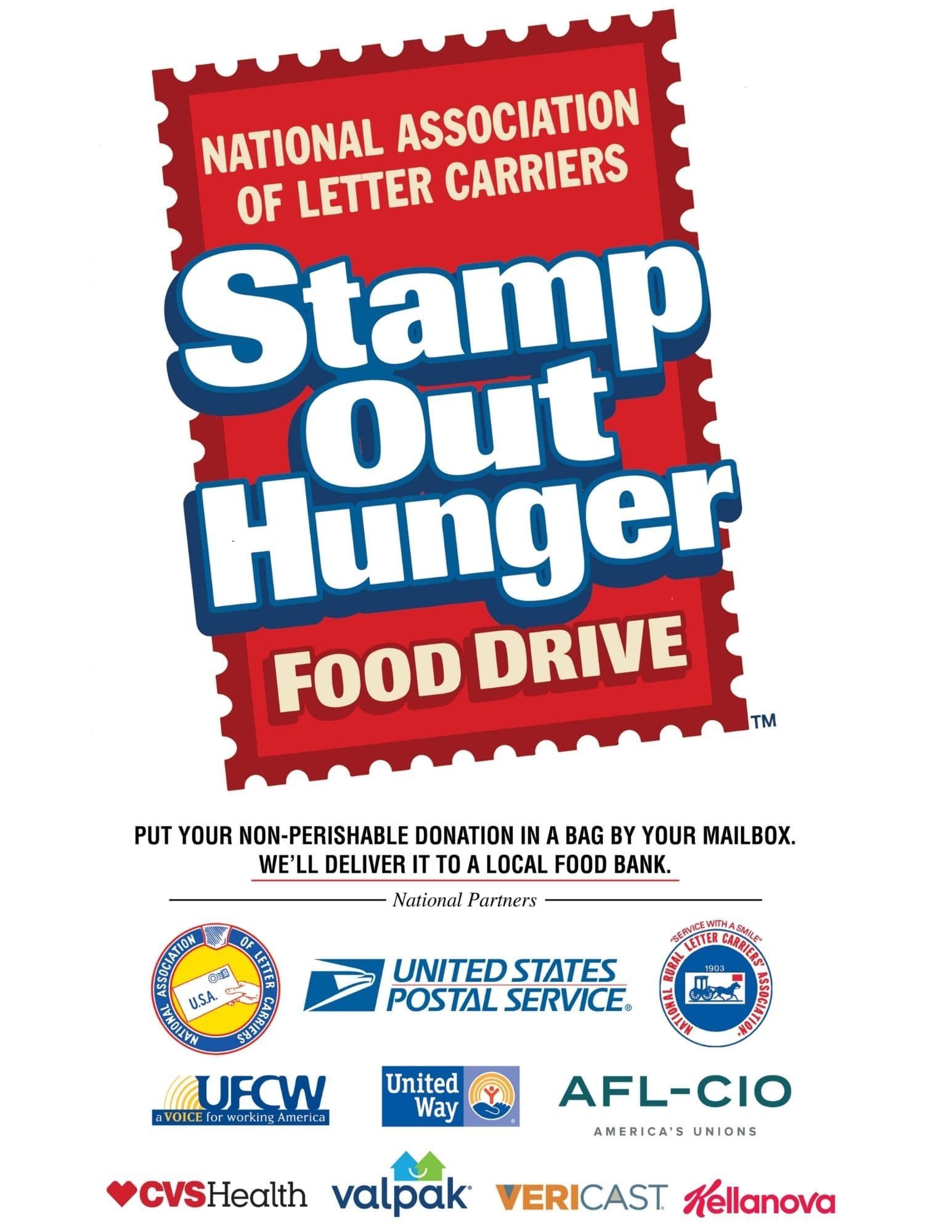 Stamp out hunger, food drive, palm beach county food drive