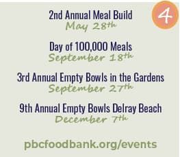 meal build, day of 100, 000 meals, empty bowls in the gardens with downtown palm beach gardens, empty bowls delray beach at trinity delray lutheran church
