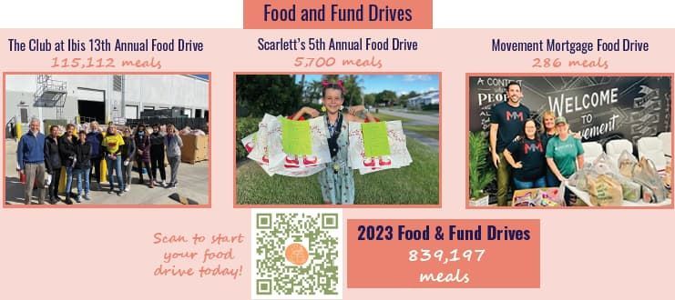 food and fund drives, country club at ibis charities, scarlett, movement mortgage