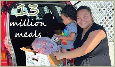 13 million meals, food bank, food pantry, mother and child
