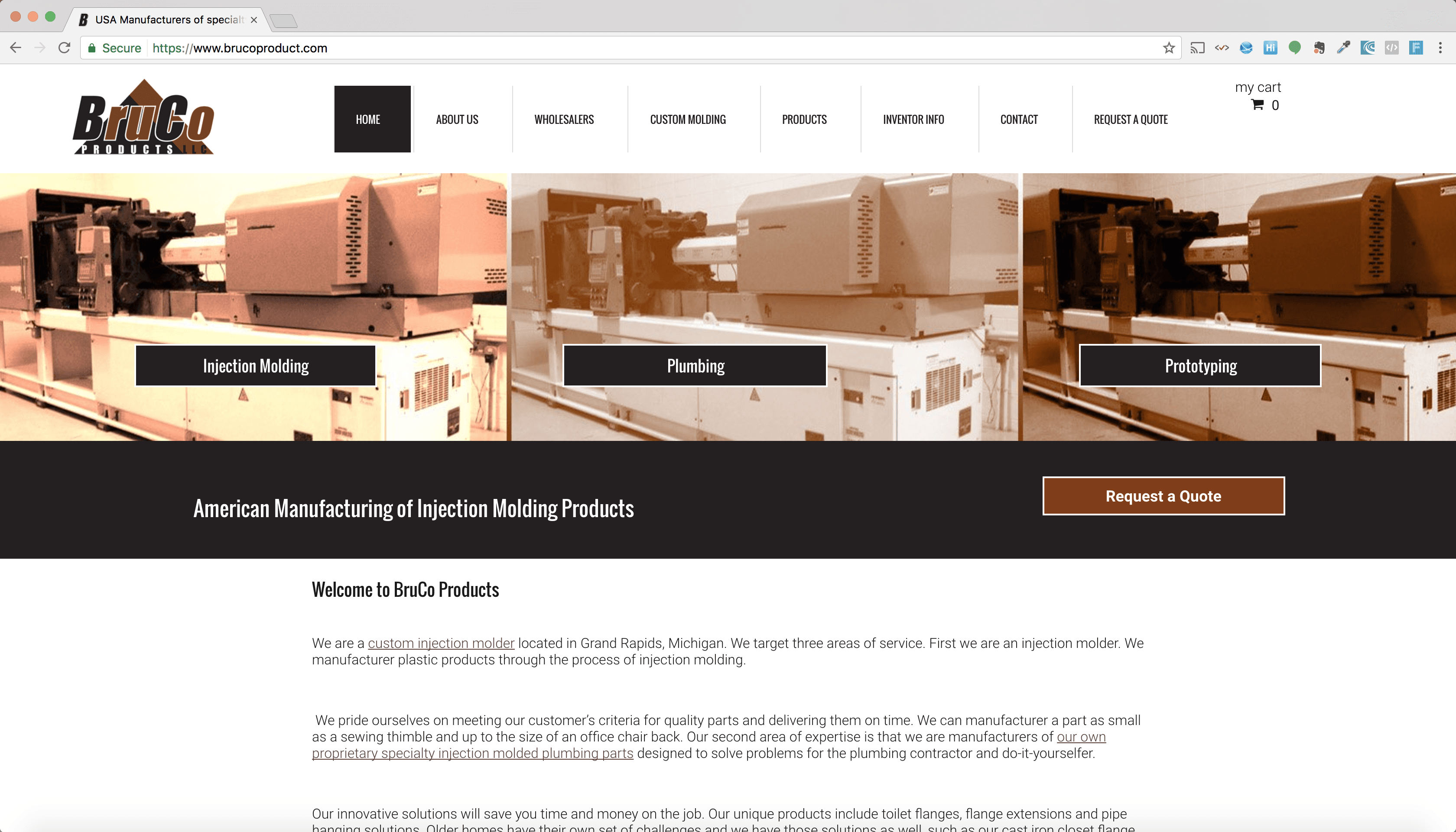Web Development Portfolio - Manufacturing Company