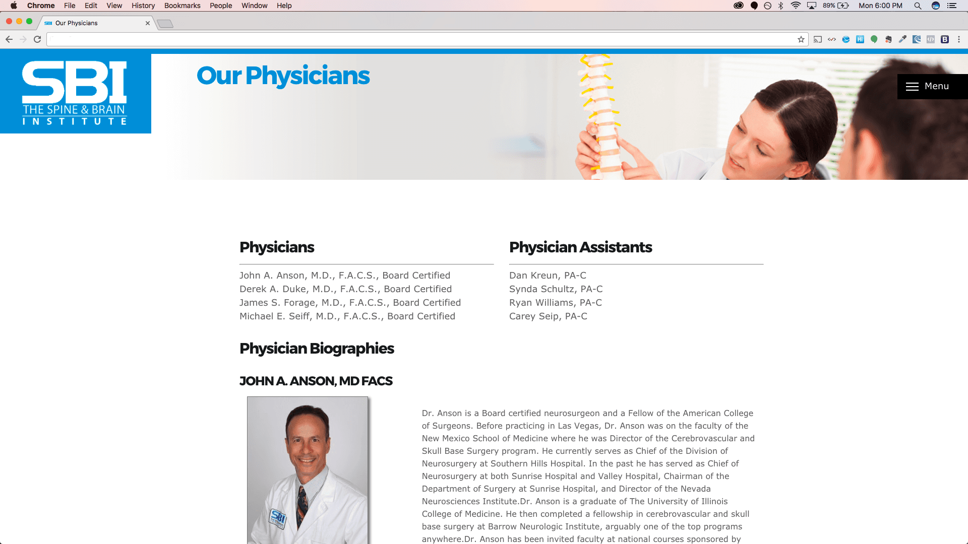 Web Development Portfolio - Doctor