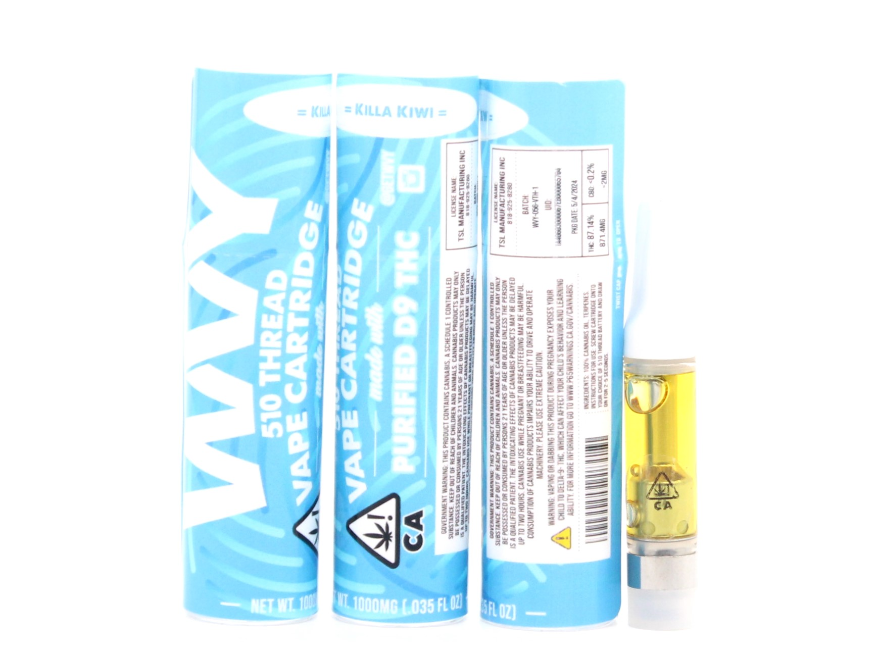 Bear Labs WVY Killa Kiwi - Vape Cartridge