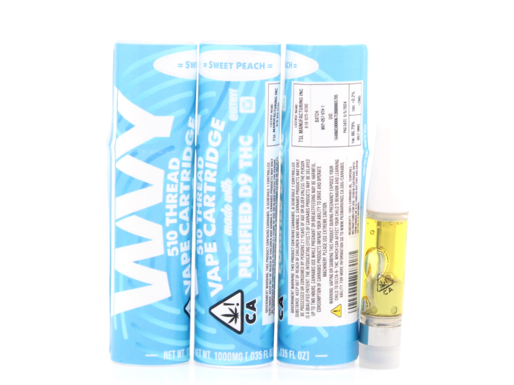 Bear Labs WVY Sweet Peach - Vape Cartridge