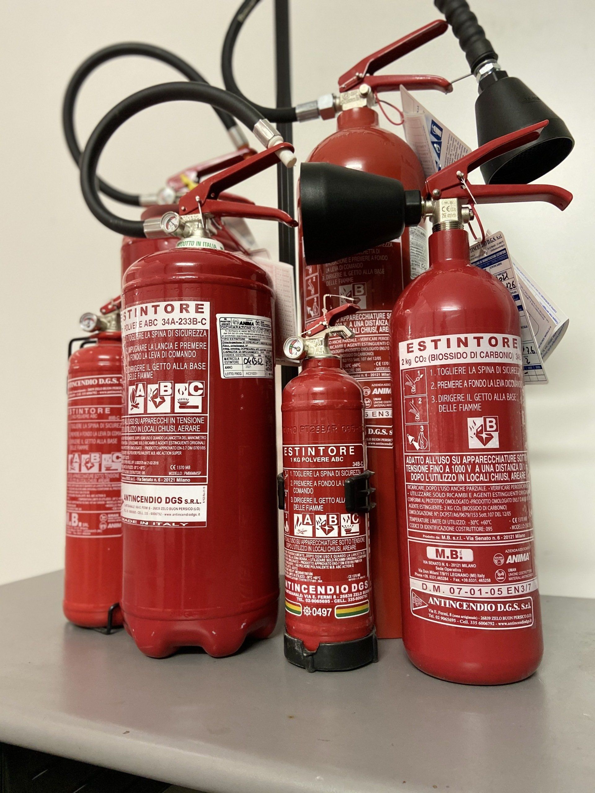 tipologie di estintori