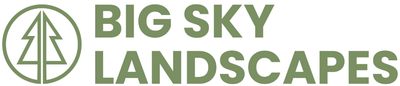 Logo for Big Sky Landscapes: a tree inside a circle, with 