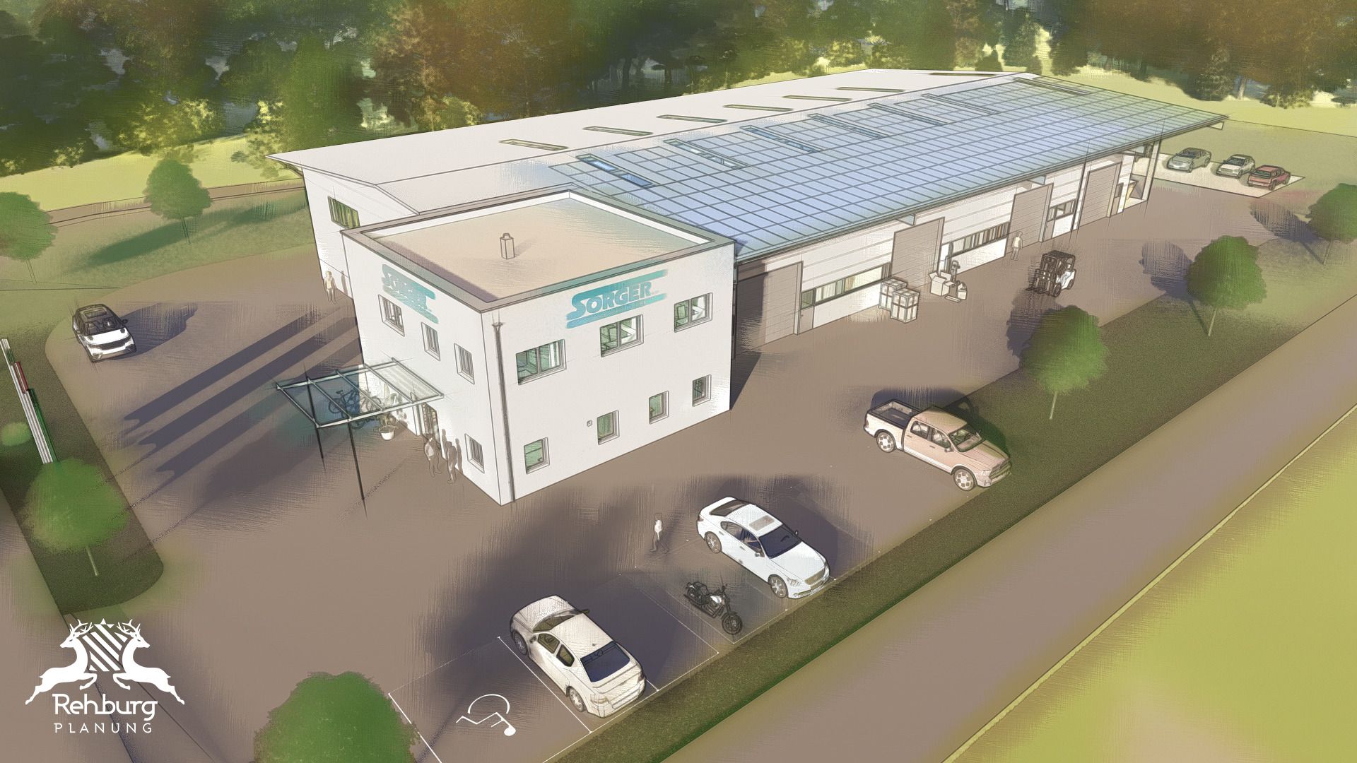 Rendering Firmengebäude