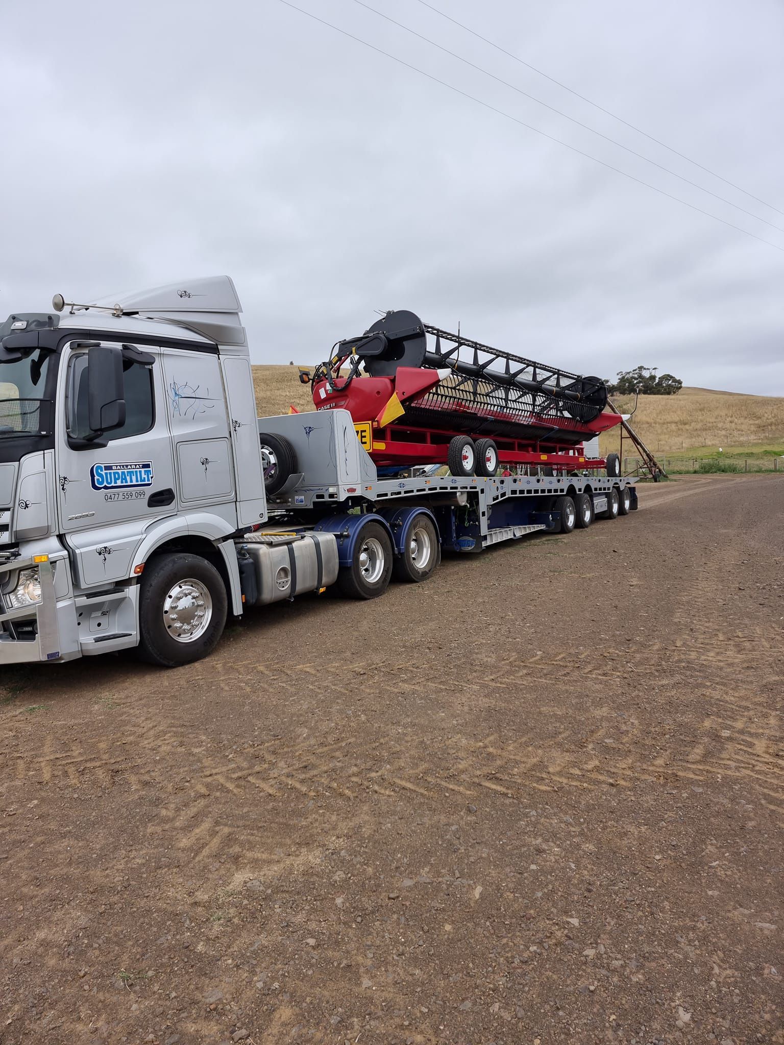 Towing an Excavator — Ballarat Supatilt in Delacombe, VIC