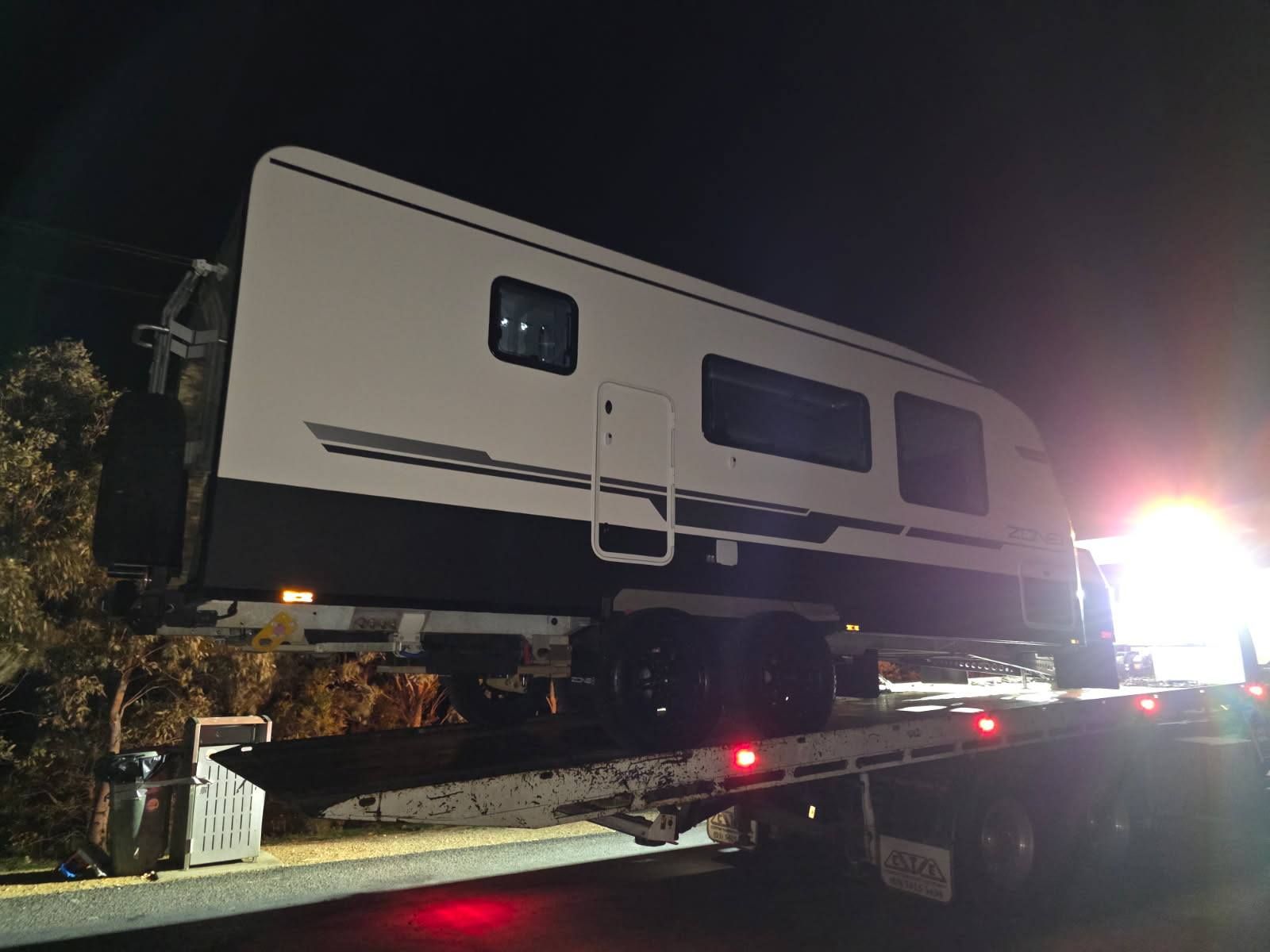 Large Transport Transporting Small Home — Towing in Ballarat , VIC