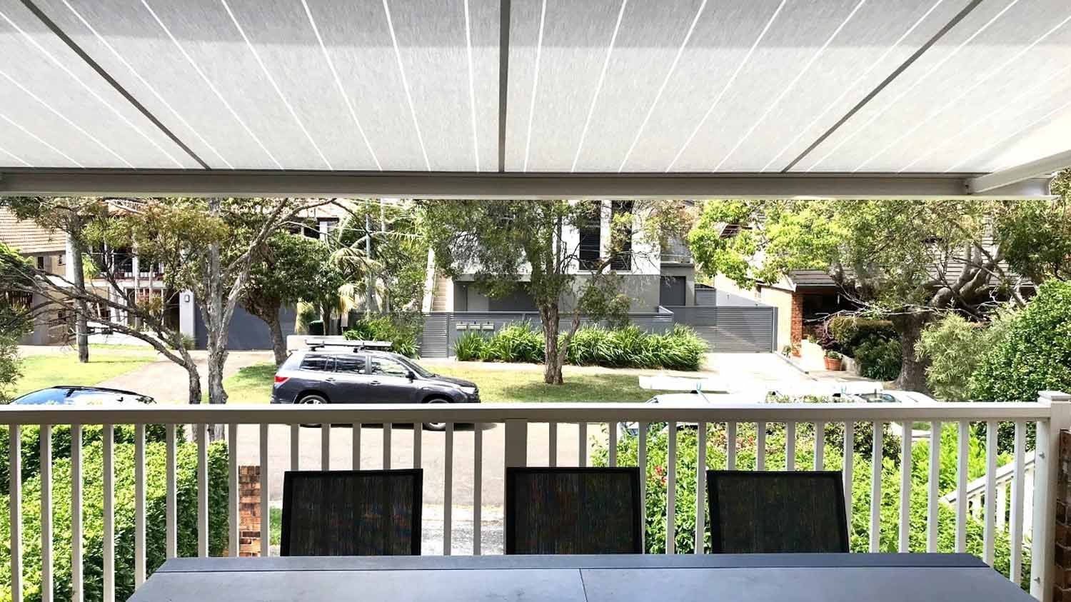 A porch with a view of a street and cars | Sydney, NSW | Sunmaster Australia