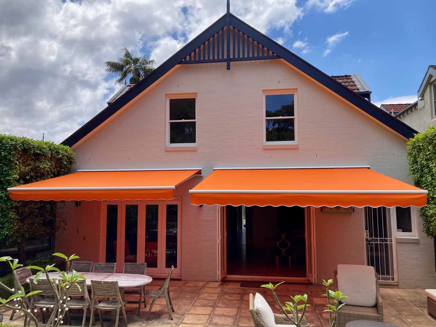 A house with orange awnings | Sydney, NSW | Sunmaster Australia