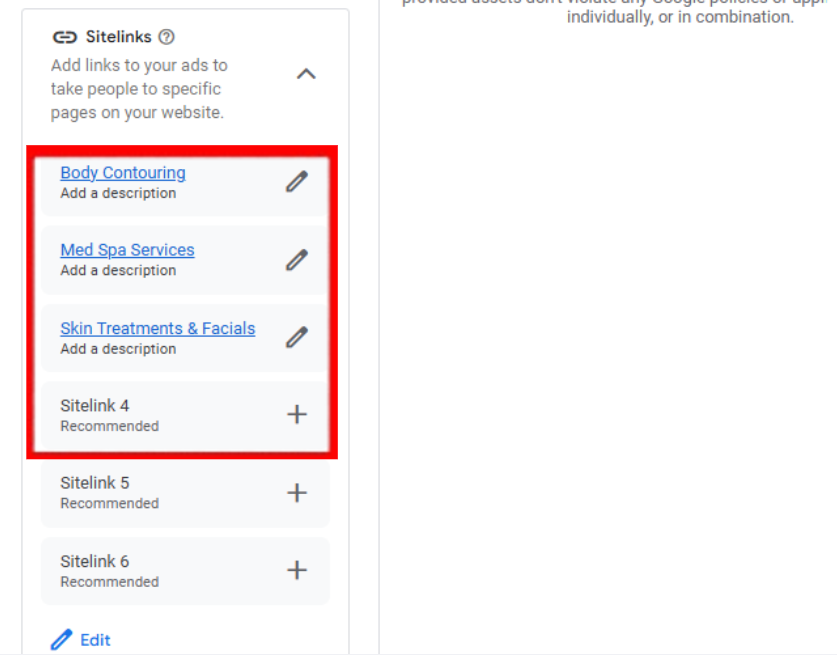 sitelinks
