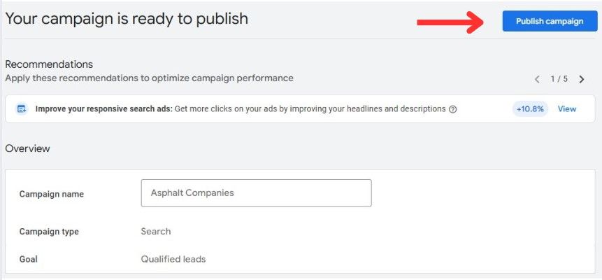 publish campaign