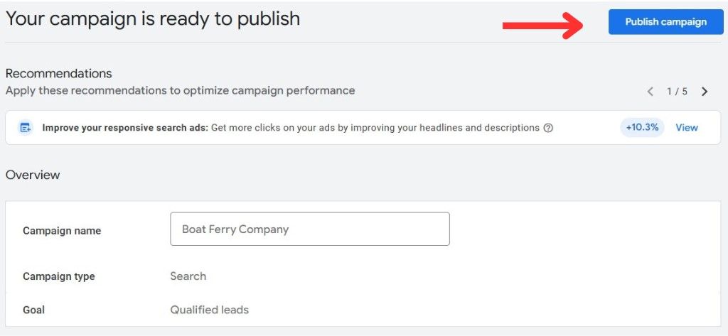 publish campaign