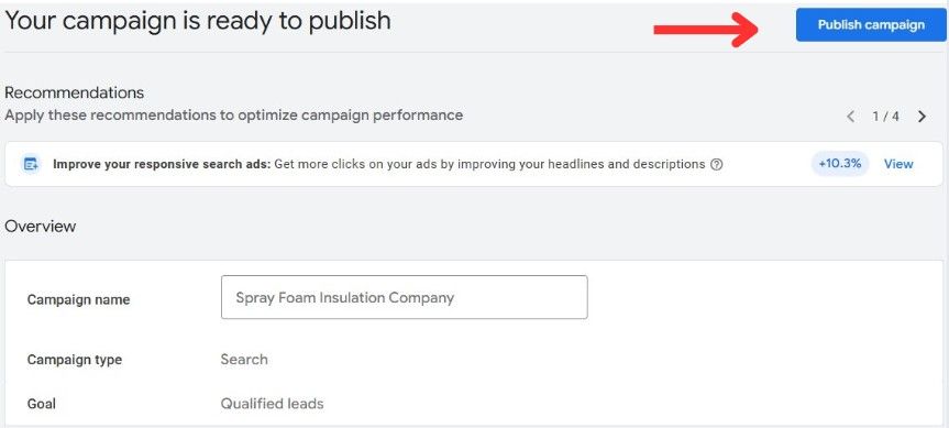 publish campaign