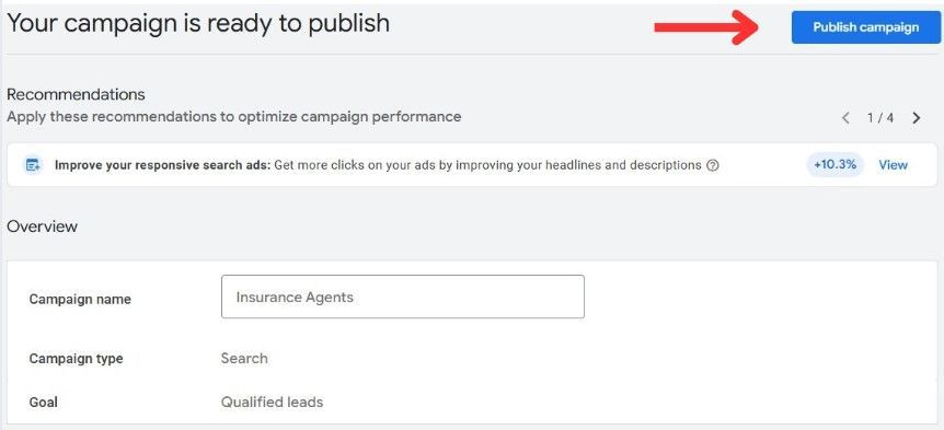 publish campaign