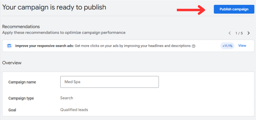 publish campaign