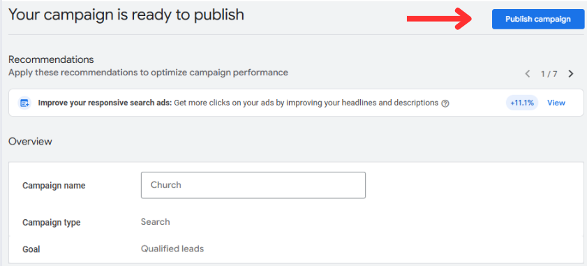 publish campaign