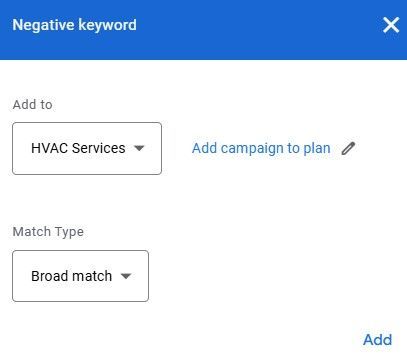 Negative keywords 2