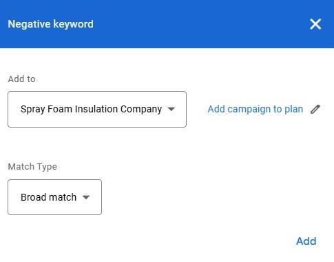 Negative keywords 2