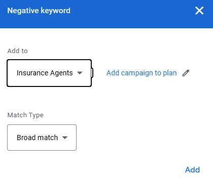 Negative keywords 2
