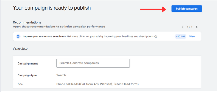 publish campaign