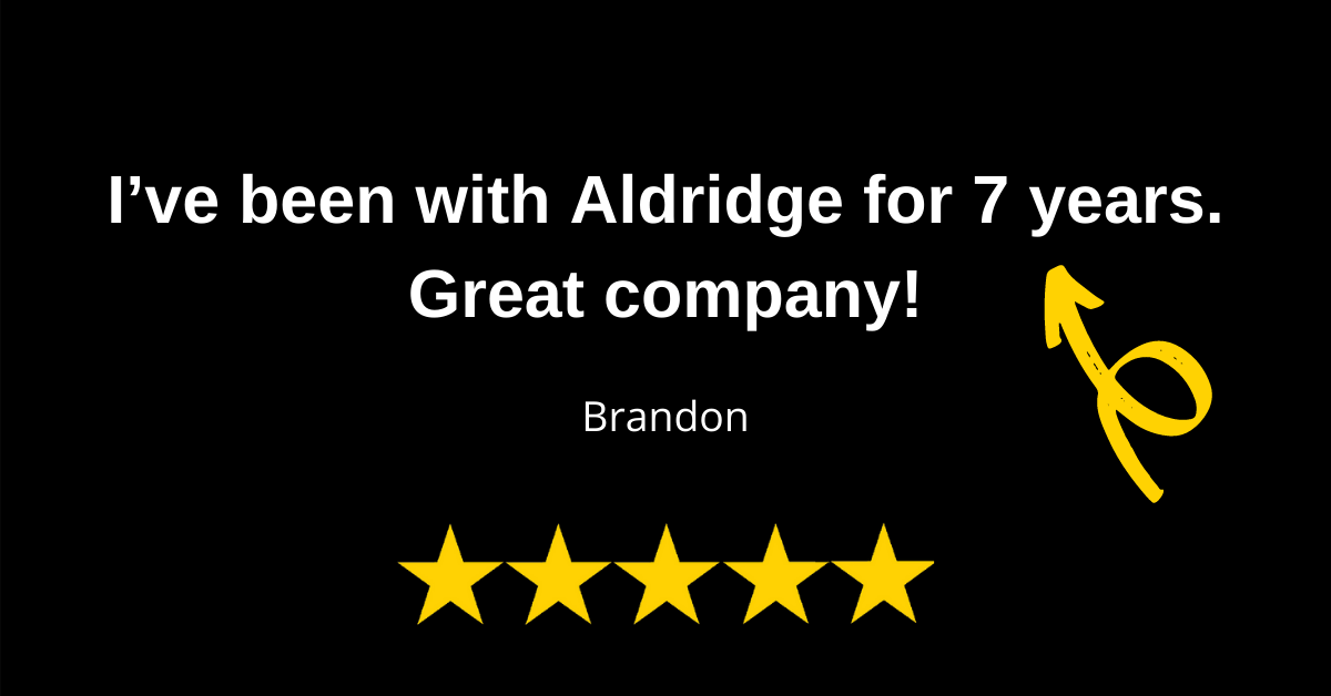 I 've been with alridge for 7 years . great company ! brandon