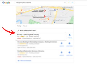 google my business page listing #1 spot
