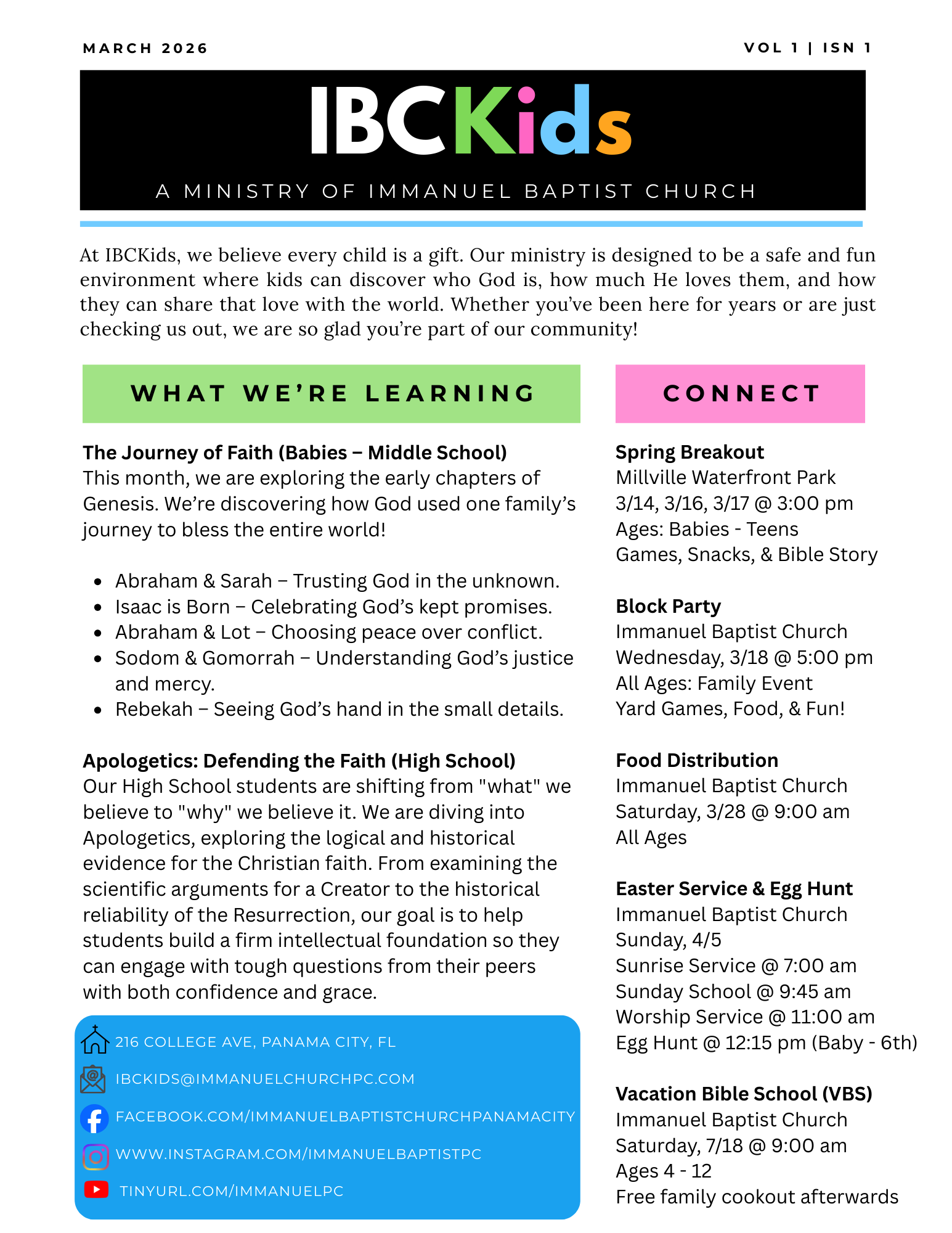 IBCKids newsletter: 