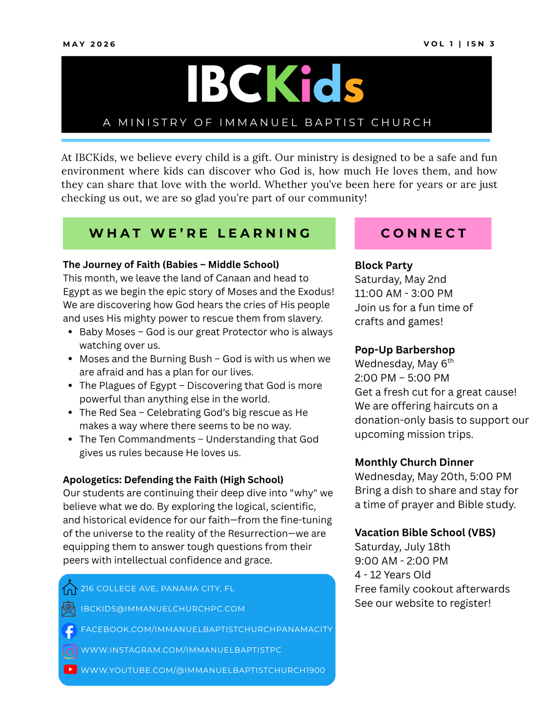 IBCKids newsletter: 