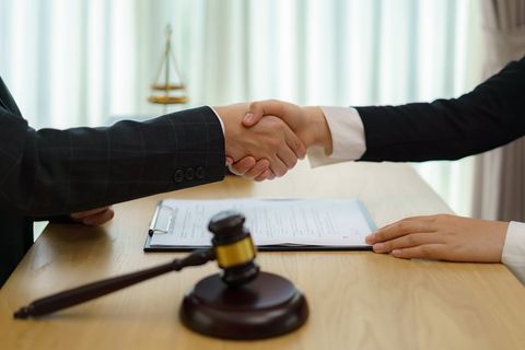 Handshake With Attorney — Gibsonville, NC — Walker & Bullard PA