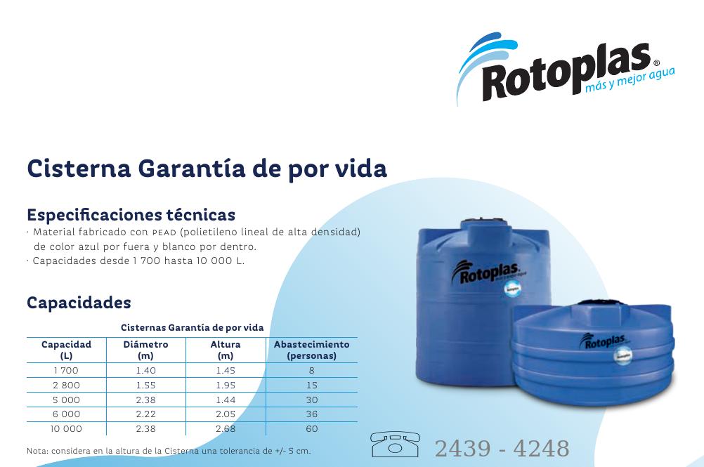 Cisternas para agua Rotoplas