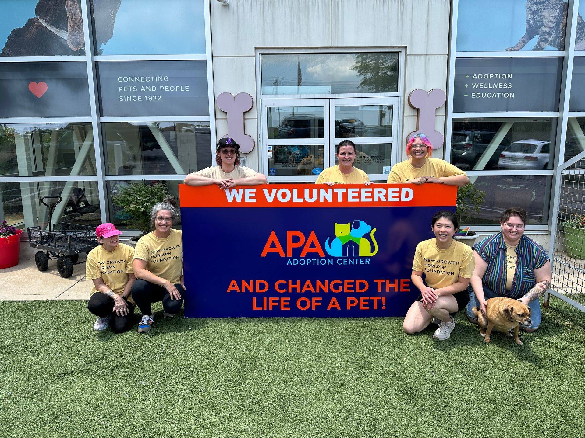 NGH volunteers at the APA animal adoption center