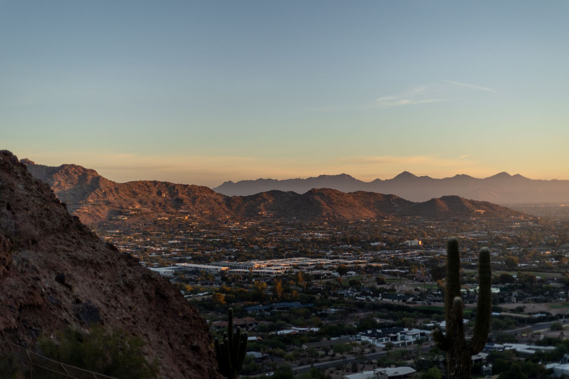 Scottsdale Arizona mountain landscape at sunset with DSCR loan blog post title overlay - 2026 deal