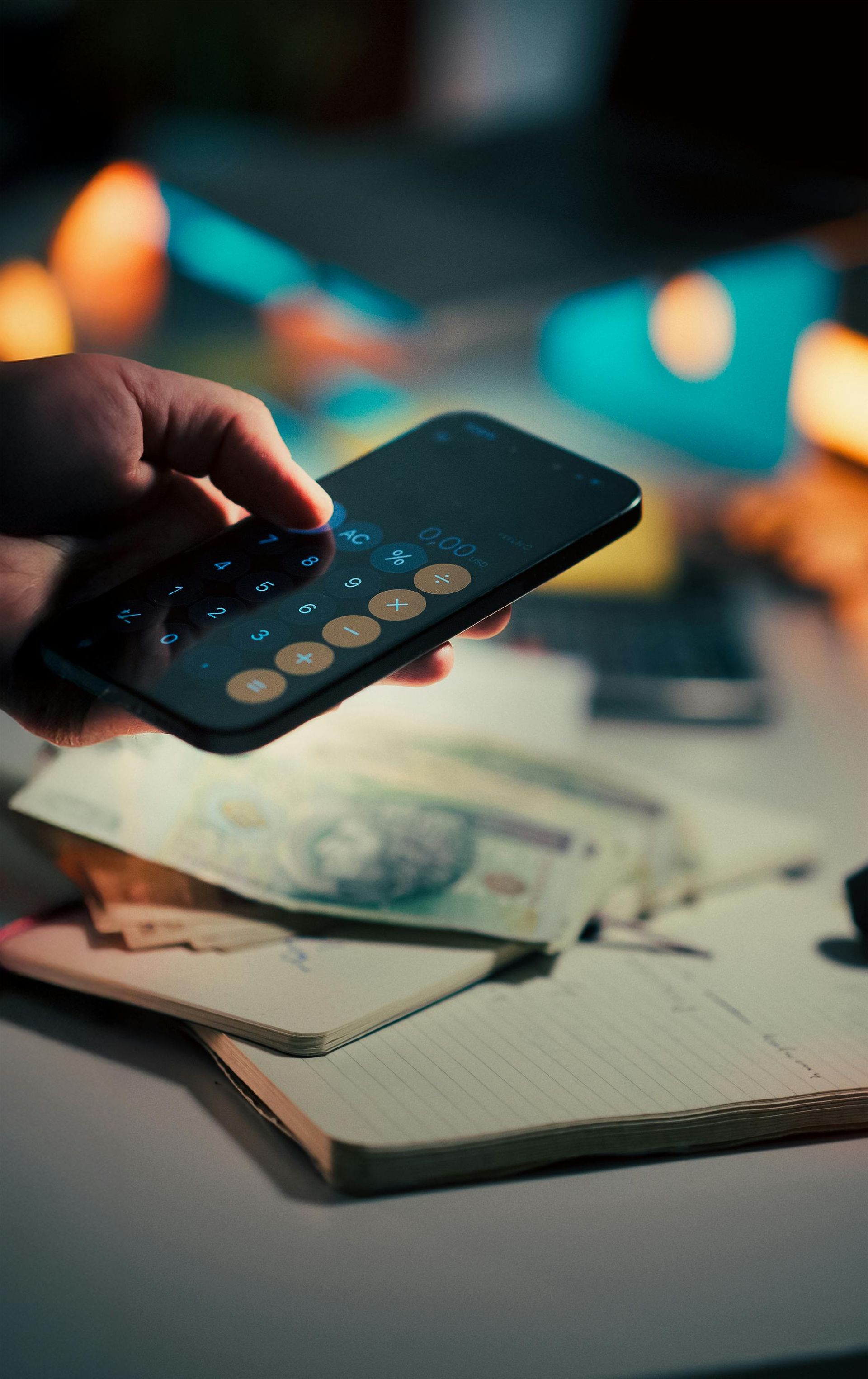 Homeowner reviewing HELOC options on phone