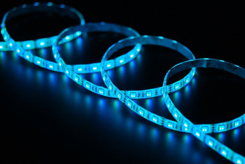 LED tape colour changing available at our Cardiff store