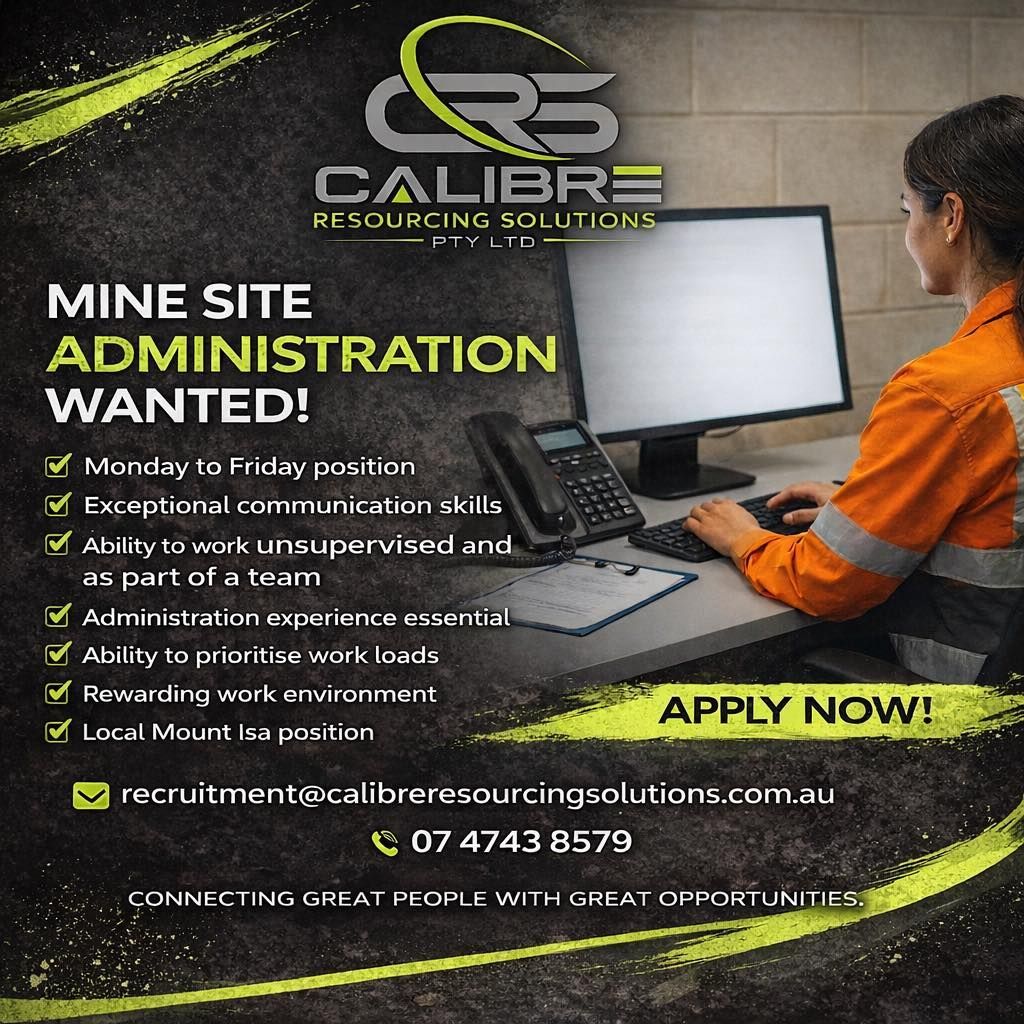 Mine Site Administrator – Mount Isa