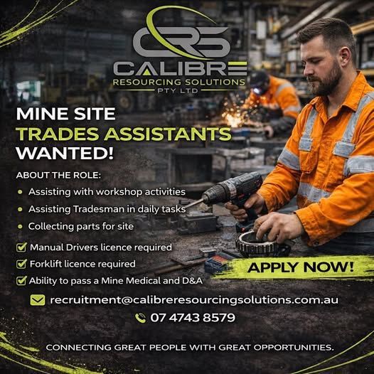 MINE SITE TRADES ASSISTANT WANTED – MOUNT ISA