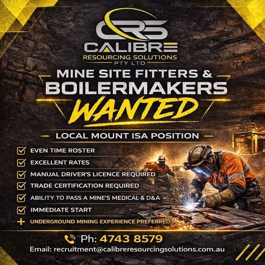 TRADESMEN WANTED – BOILERMAKERS & FITTERS