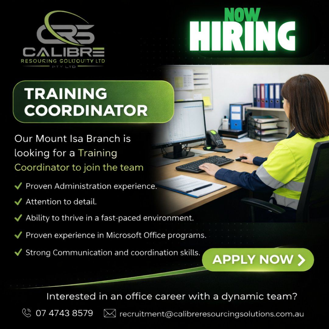 TRAINING COORDINATOR - MOUNT ISA