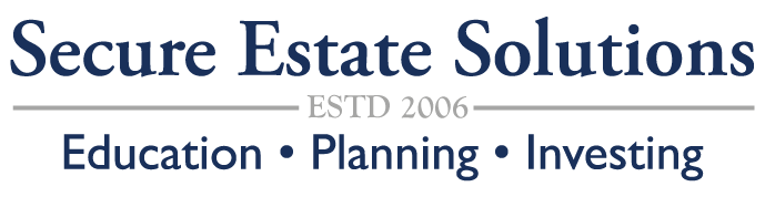 A logo for secure estate solutions where planning comes before investing