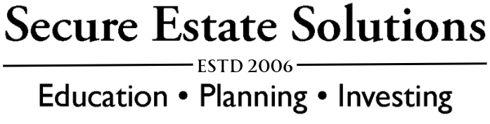 A logo for secure estate solutions where planning comes before investing