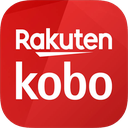 Rakuten Kobo app logo on a red background. White text, rounded corners.