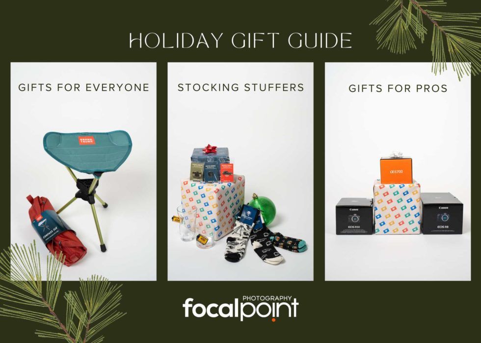 A holiday gift guide from focalpoint shows gifts for everyone , stocking stuffers , and gifts for pros.