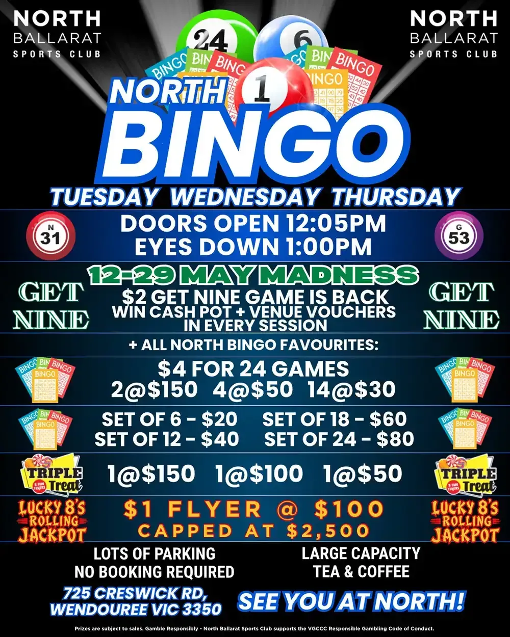 Bingo at North Ballarat Sports Club