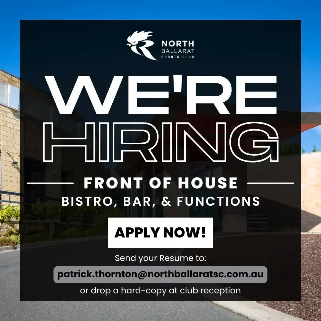 Positions available at North Ballarat Sports Club