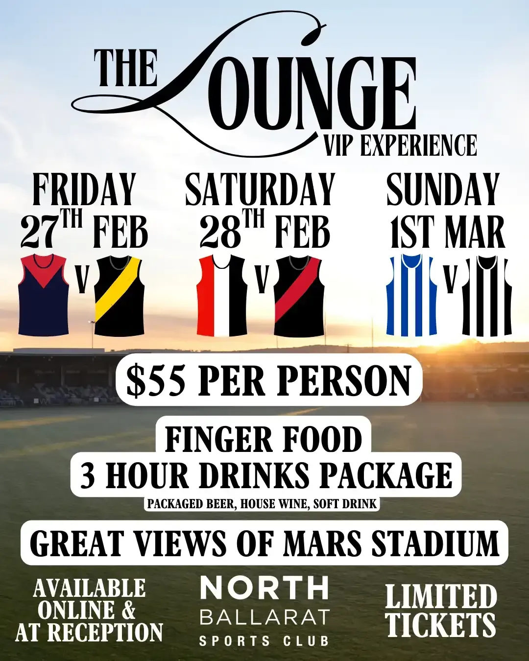 The Lounge VIP Experience - Practice Matches