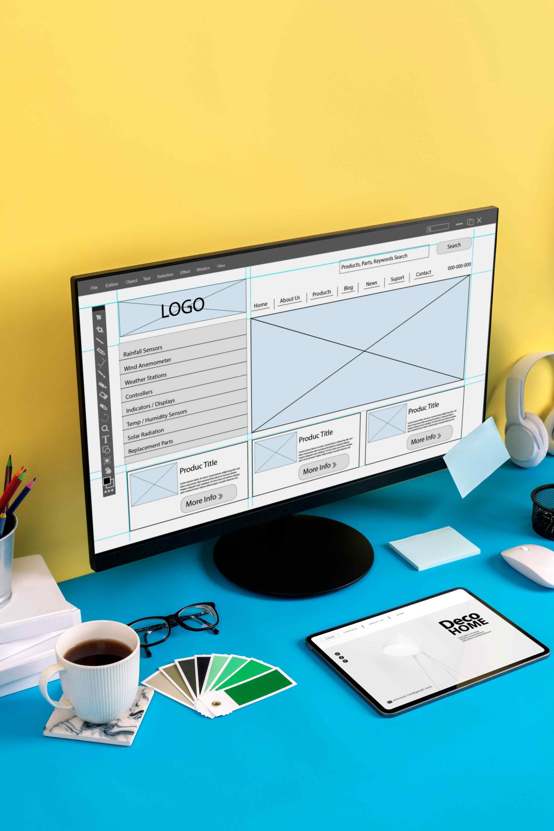 Service page edits are being made on a website